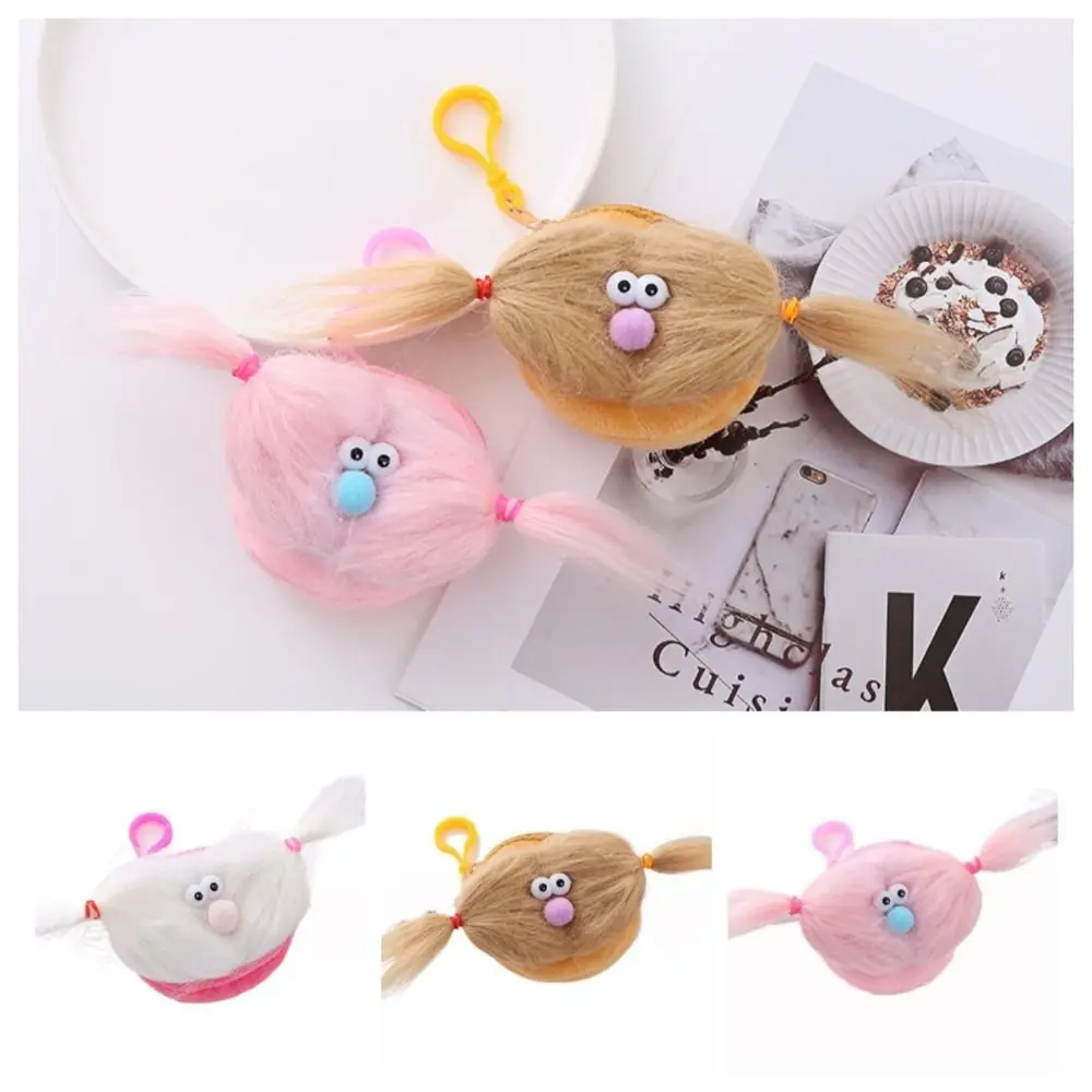 

Кошелек для монет «сделай сам» с плюшевой куклой, вместительный мультяшный Миниатюрный держатель для наушников, сумка для хранения карт, женский бумажник с подвеской