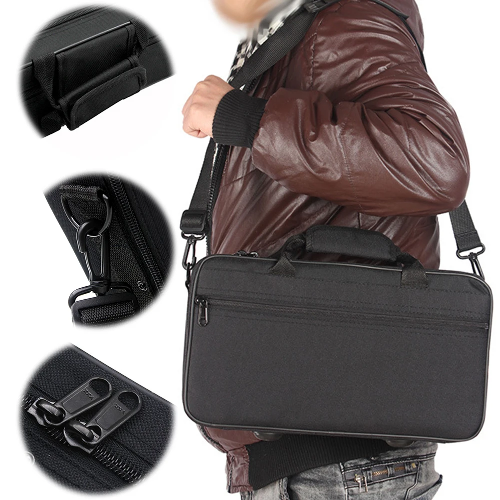 Clarinet Case Oxford Cloth Clarinet Storage Carrying Case with Shoulder Strap Box Protection Accessories