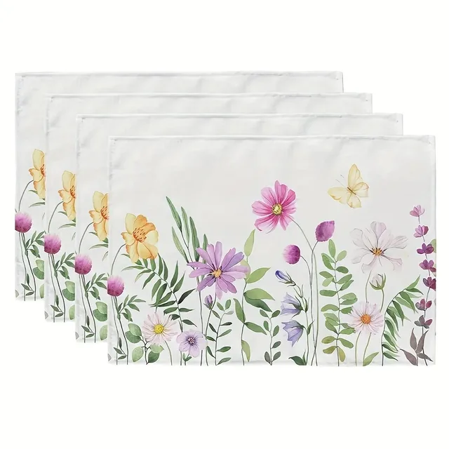 Floral Linen Table Placemats 3