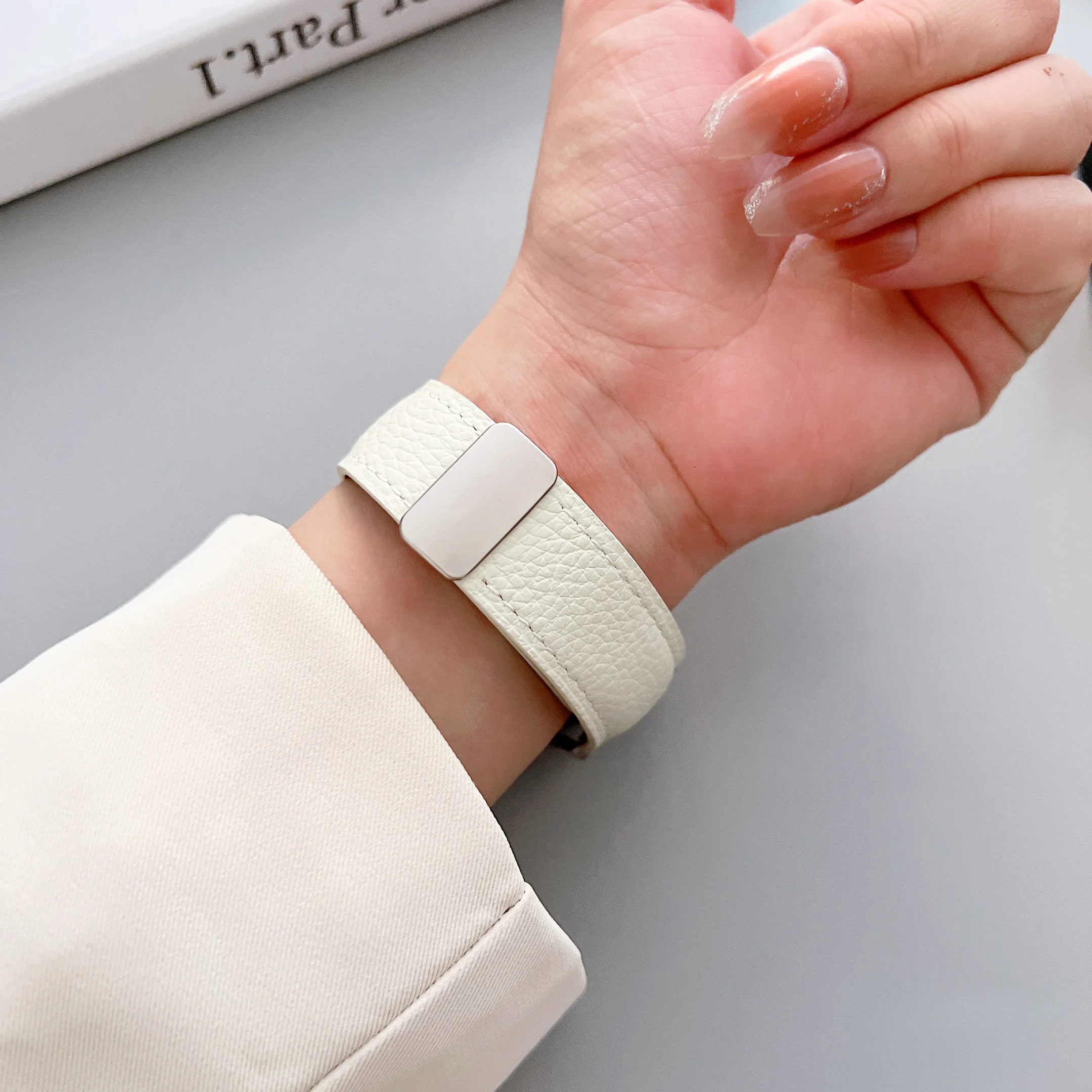 Premium Leather Strap with Magnetic Buckle