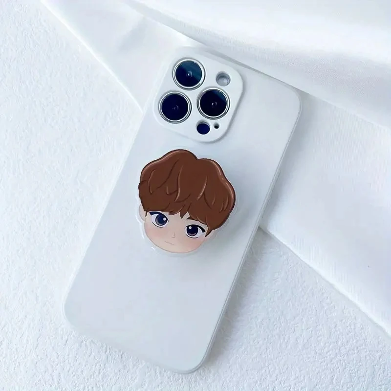 Korean Popular Idol Boy Group Phone Stand Acrylic Socket Grip Holder Retractable Lazy Stand Anime Character Phone Holder — view 6