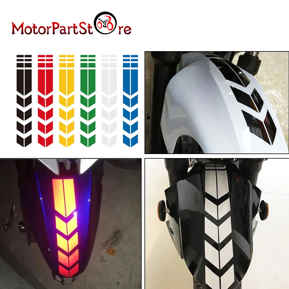 

Motorcycle Arrow Stripe Stickers Fender Paste Universal Waterproof Reflective Sticker Motorbike Tape Decal Moto Accessories