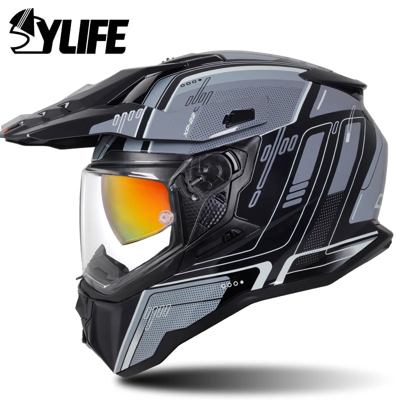 

Мотоциклетный шлем GSB для мужчин, гоночный шлем на все лицо, для езды по бездорожью и спуске по бездорожью