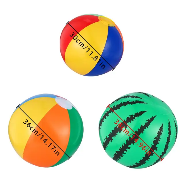 Ballons De Plage Gonflables - 6 Ballons PVC Arc-en-ciel - Pour Enfants, Jeux D'eau, Fête été
