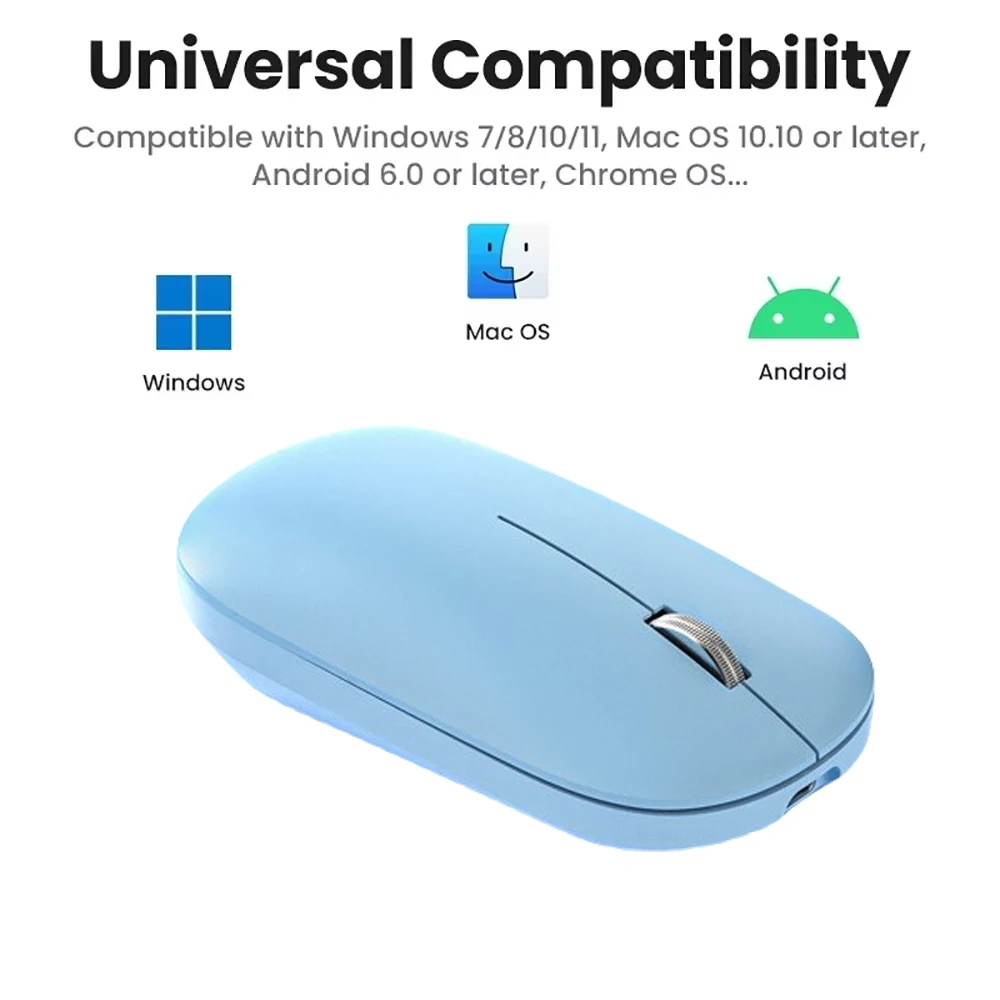 Dual-Mode Bluetooth Mouse 2.4G Wireless Mouse Rechargeable Mouse Gaming Mice Office Silent Button Mouse for PC Laptop Tablet