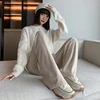 Autumn Winter New Style Pregnant Women's Wide Leg Pants High Waist Straight Legs Maternity Belly Trousers Solid Color Boot Cut 2