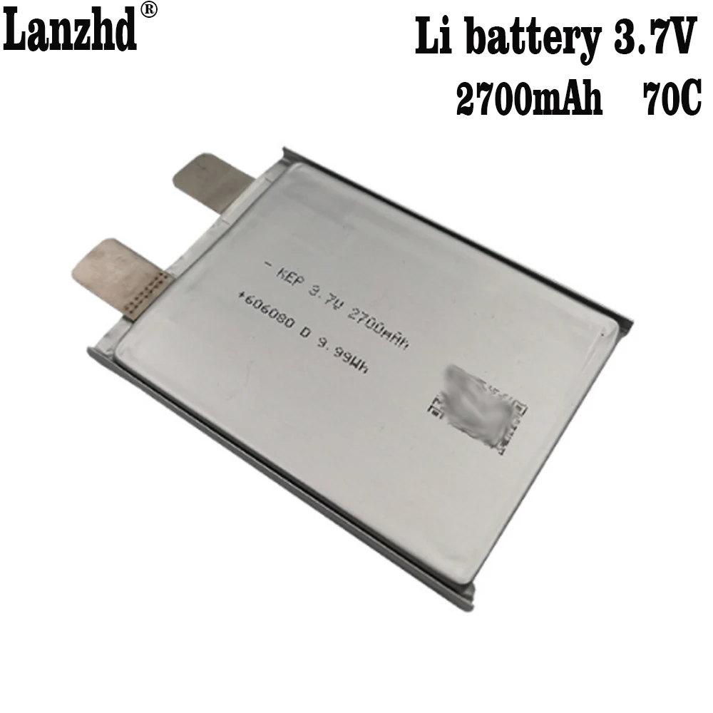Li-polímero Bateria Célula para Carro Starter Faça Você Mesmo Drone rc Alta Descarga Acumulador Toy Modelo 110 Pcs Novo 606080 2700mah 70c 3.7v - Image 5