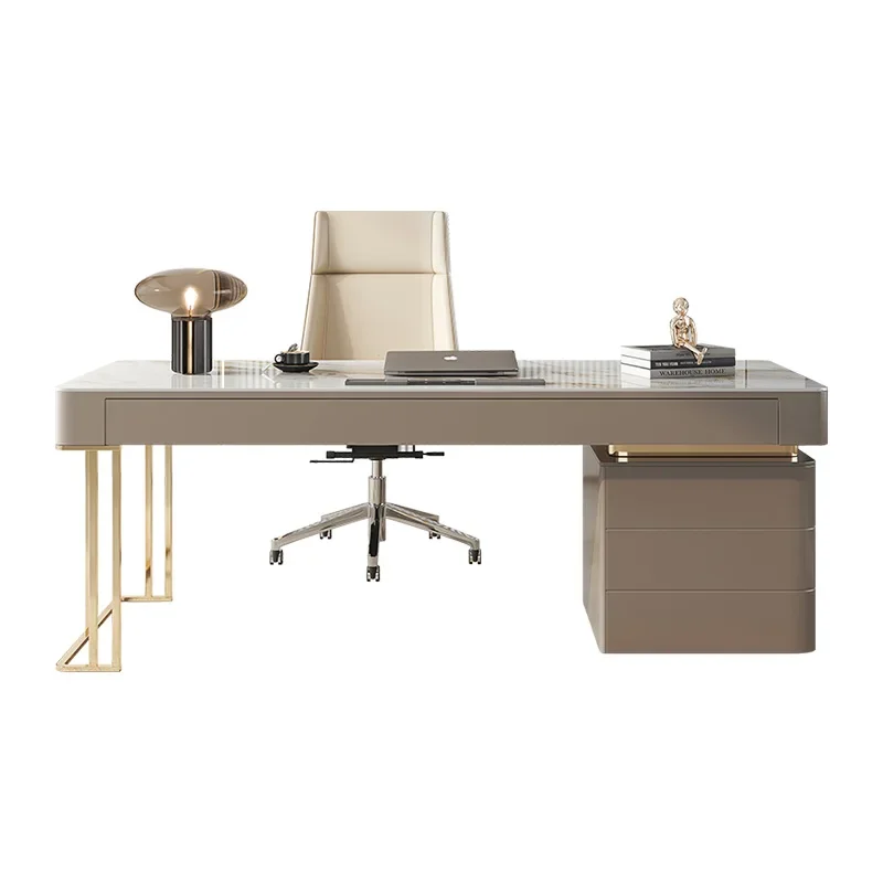 

Rock Slab Desk Small Apartment Scandinavian Study Luxury Office Desk Computer Desk Modern Writing Home