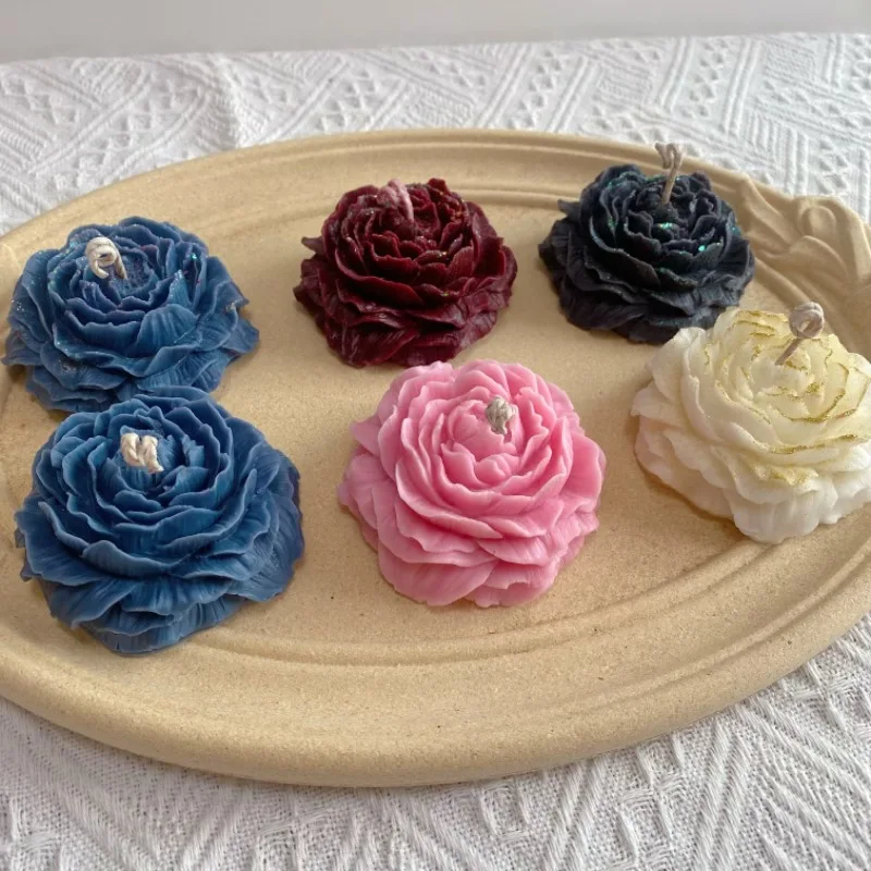 Low Temperature Candles Luminous Quicksand Camellia Rose Candle40Coconut Wax Soy Wax Good Tear and Pull Sexy Candle