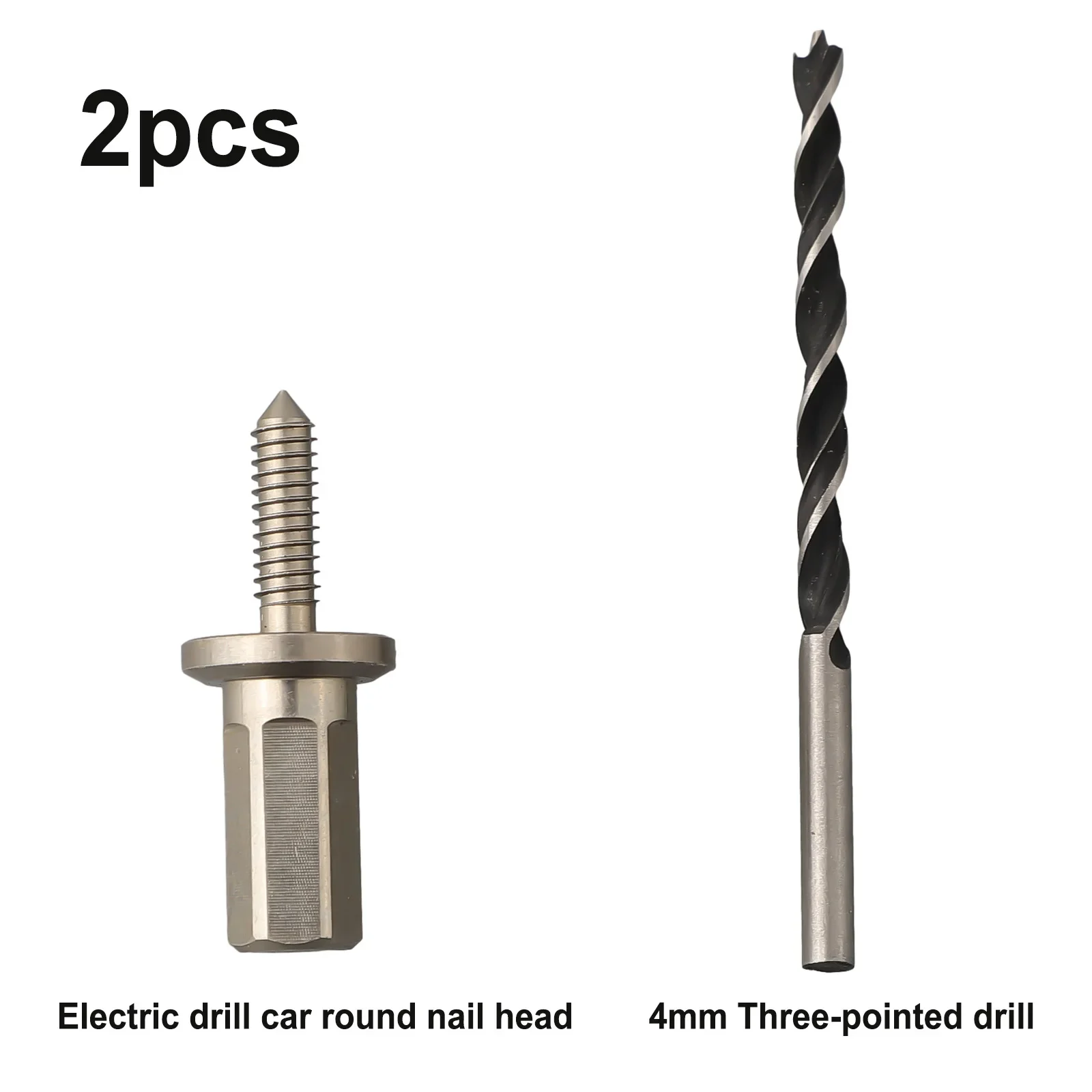 

Drill Nail And 4mm Drill Electric Drill Milling Dowel Round Rod Auxiliary Tool Stainless Steel For Woodworking