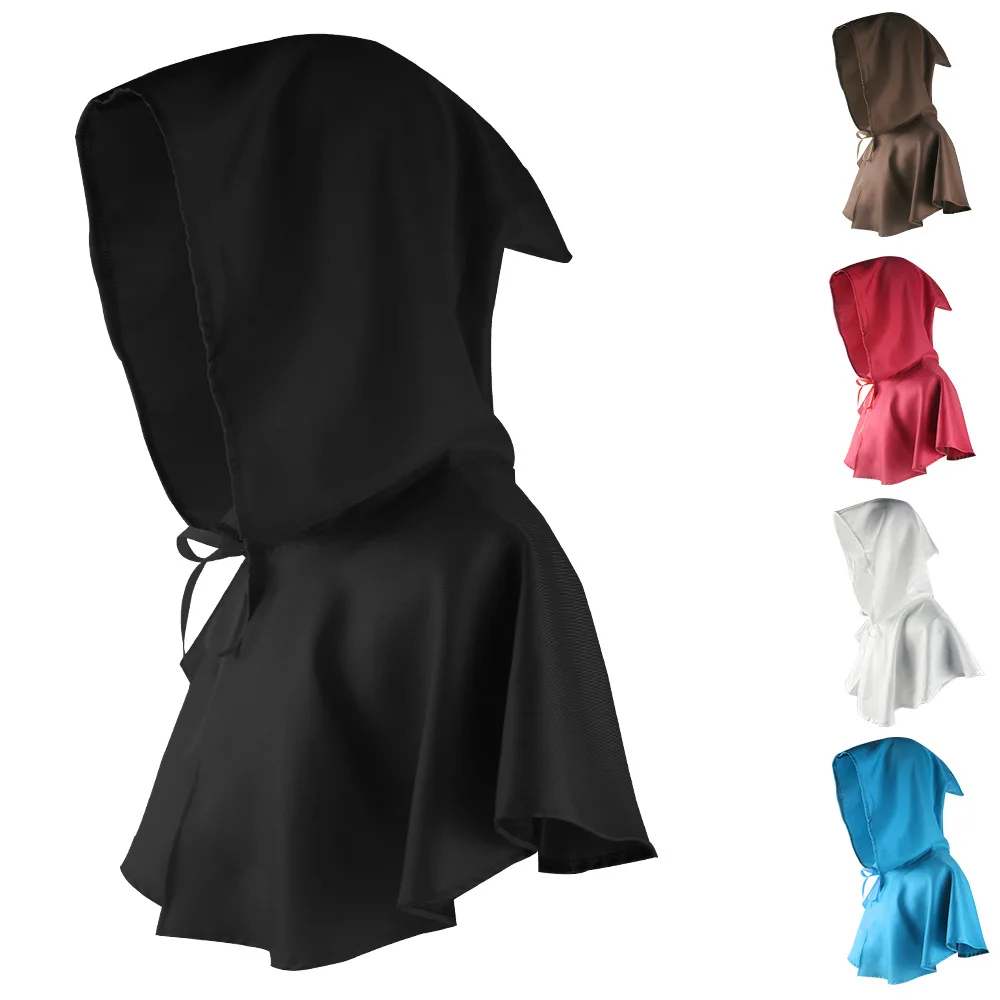 Cape à Capuche Halloween - Style Médiéval, Sorcière, Vampire - Taille Unique Adulte - Matière Feutre Lavable