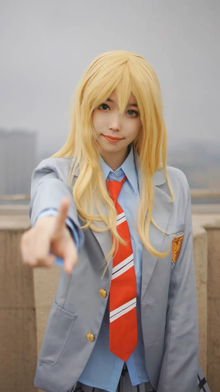 Anime Dein Lüge im April Cosplay Kaori Miyazono Schuluniform Kostüm Halloween Kostüm für Frauen 17
