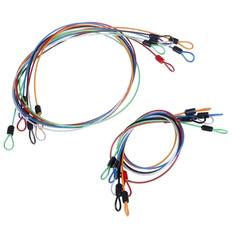 0.5M Anti-Theft Steel Cable Bike Lock - Heavy-Duty PVC Coated Wire Rope for MTB/Road Bike, Portable Lightweight Cycling Security