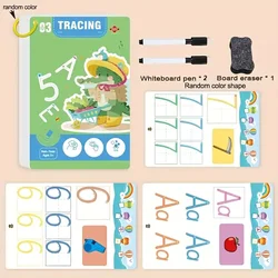 Reusable Kids Writing Book - Erasable Practice Notebook for Early Childhood Handwriting Development (A copy)
