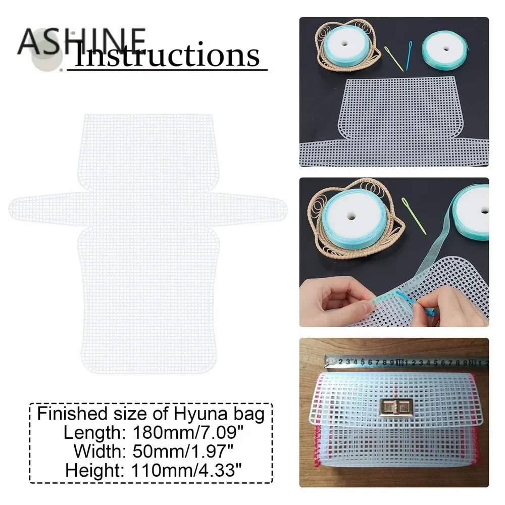 Knitting Weaving Plastic Mesh Sheet DIY Sewing Woven Bag Accessories Purse Making Supplies Crochet Projects Knitting Supplies