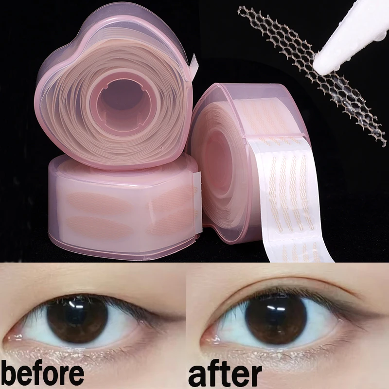 

Invisible Lace Mesh Double Eyelid Sticker Big Eyes Lift Clear Beige Stripe Self-adhesive Natural Eye Tape Women Eyes Makeup Tool