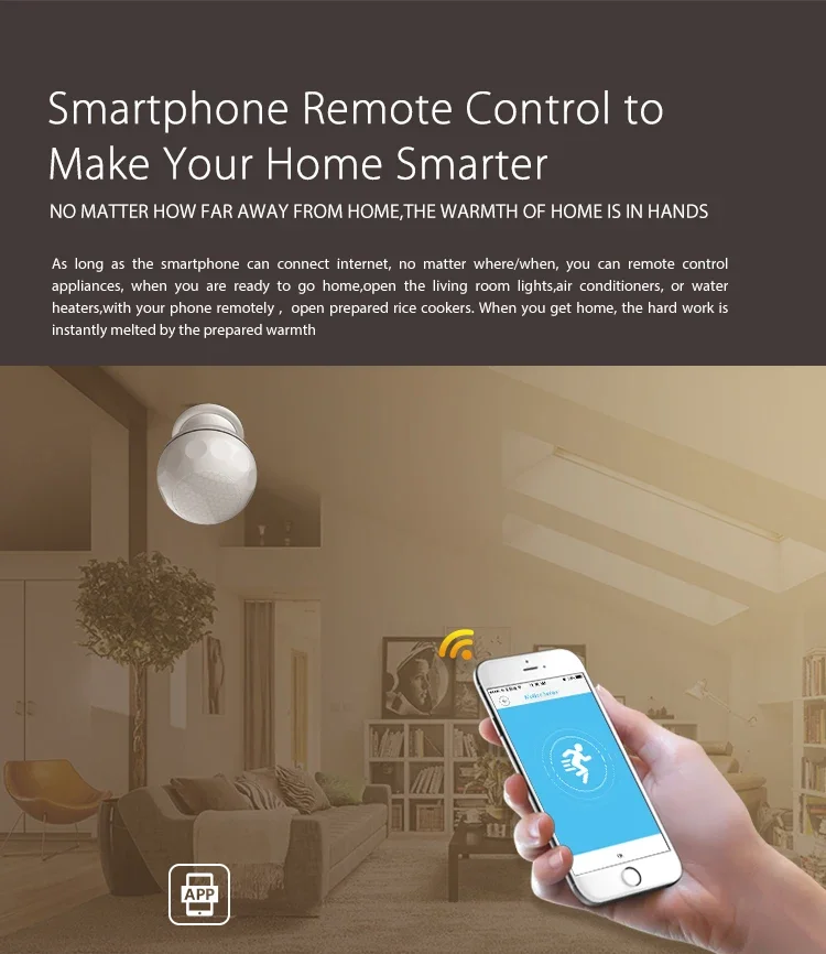 Tuya smart home security wifi PIR sensor with magnet bracket for smart life free