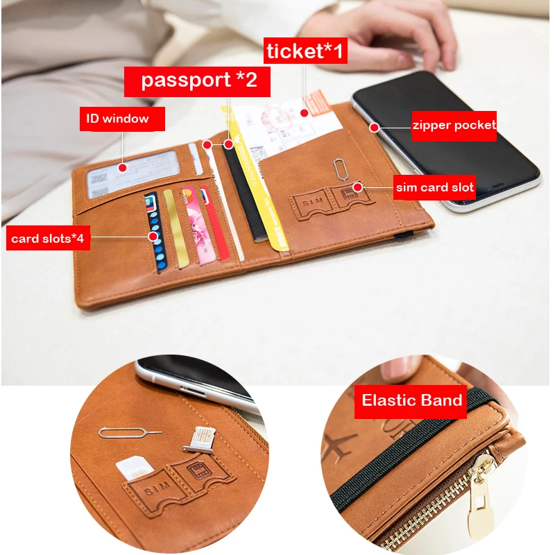 Buy Family Passport Holder/leather Travel Wallet/ 4 Passport Online in  India 