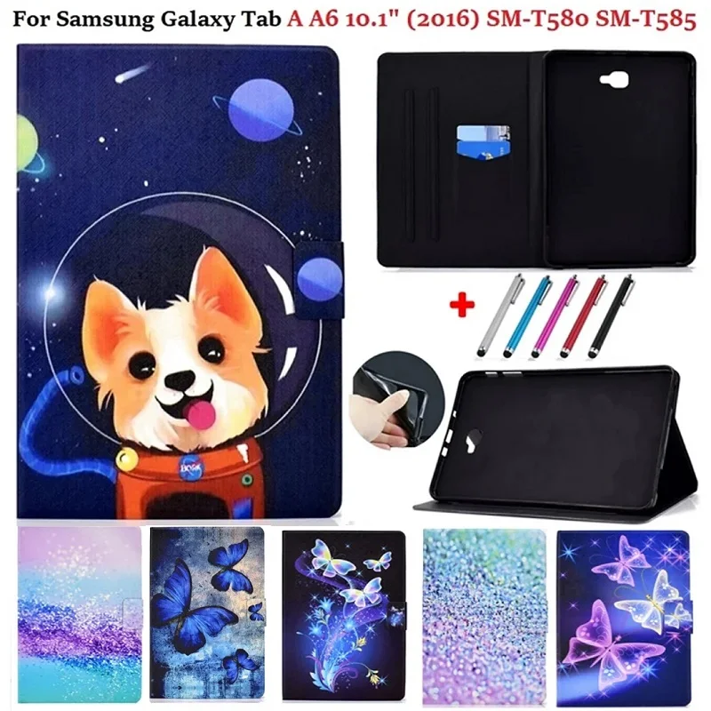 PU Leather Stand Cover for Tablet - Premium Protective Case, fits 10.1-Inch Devices