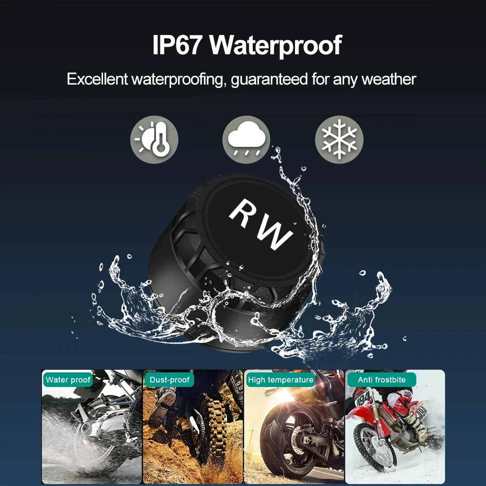 TPMS Per Moto - Monitor Pressione Pneumatici Con 2 Sensori, Display LCD USB