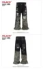 MIJKO Jeans Men's and Women's Camouflage Patchwork Washed Hole Design Jeans 2025ss 3