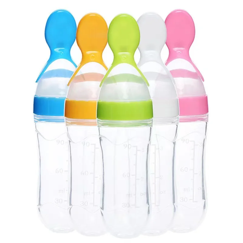 

Baby Spoon Bottle Feeder Dropper Silicone Spoons for Feeding Medicine Kids Toddler Cutlery Utensils Newborn Training Rice Spoon