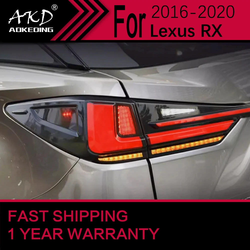 렉서스 RX LED 후미등용 자동차 조명, 2015-2021 RX300 RX350 후방 정지 램프, 브레이크 신호 DRL 역방향 자동차 액세서리