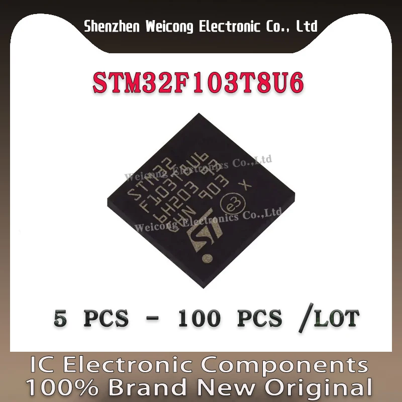 

New Original STM32F103 STM32F103T8U6 STM32F103T8U STM32F103T8 STM32F103T STM32F STM32 STM IC MCU Chip VFQFPN-36