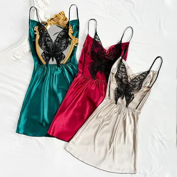موضة المرأة فستان طويل الصيف السباغيتي الساتان حفلة امرأة فستان الشمس الخامس الرقبة ميدي رداء الملابس حجم كبير فساتين الإناث 4