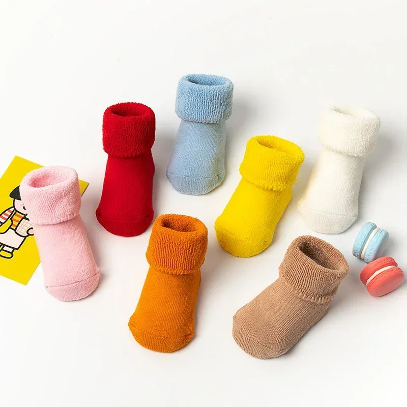 Baby Accessories Baby New Year Socks Girl Newborn Cute Warm Red Socks For Girl 2 Years Non-slip Floor Cotton Children