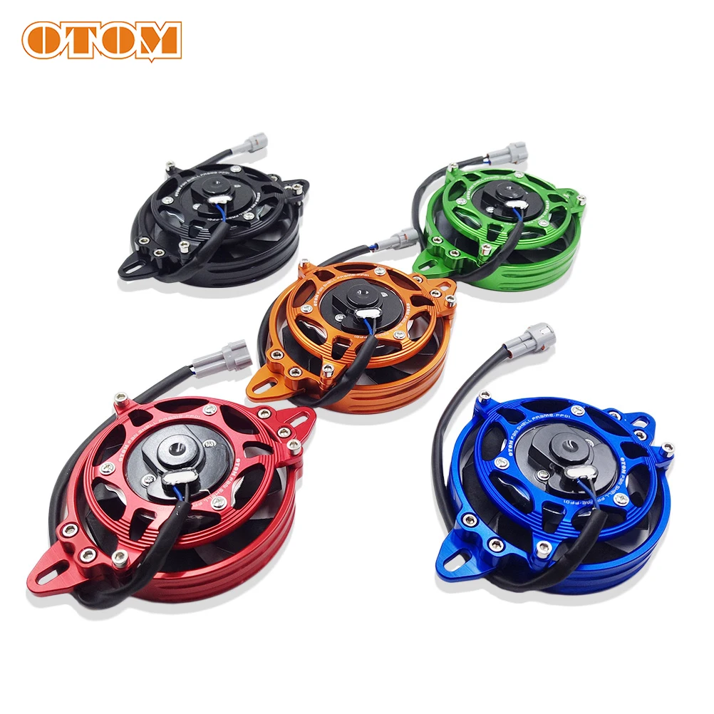 Motorcycle Cooling Fan Engine Parts Motorcycle Accessories Radiator Fan Cooling Fans Dirt Bike 50-250cc Oil Cooler ATV Motocross 12V Enduro Electro Fan