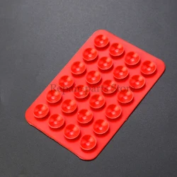 Enhanced Silicone Suction Cup Set - Versatile and Durable for Mobile Devices and Accessories (Red)