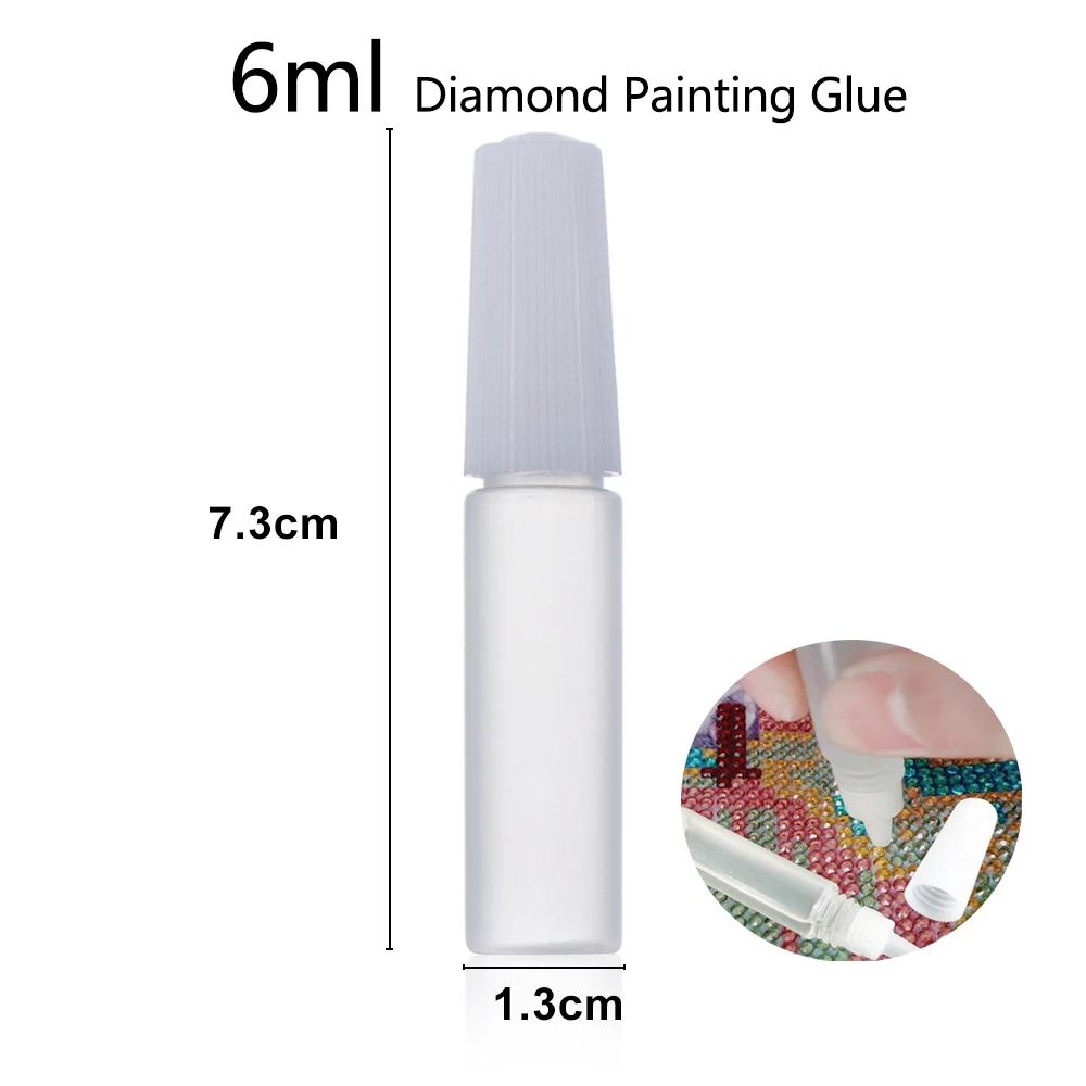 3Pcs 6ml Bottled Diamond Painting Glue Diamond Embroidery Glue