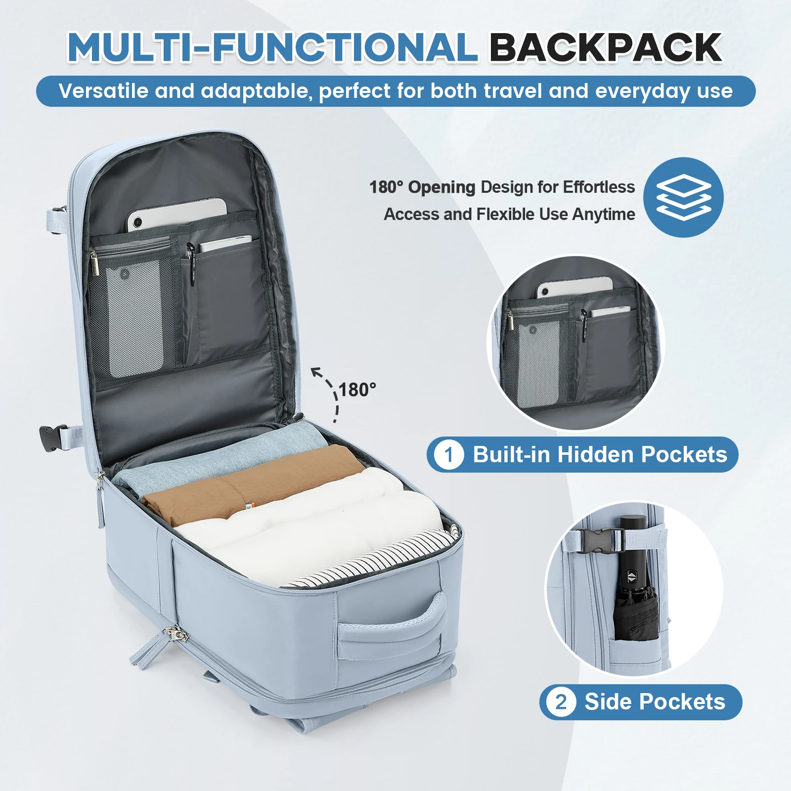 Ryanair Cabin Bag 40x20x25 Under Seat Travel Backpack School Storage Laptop Bag Multipurpose Hand Luggage Waterproof Backpack