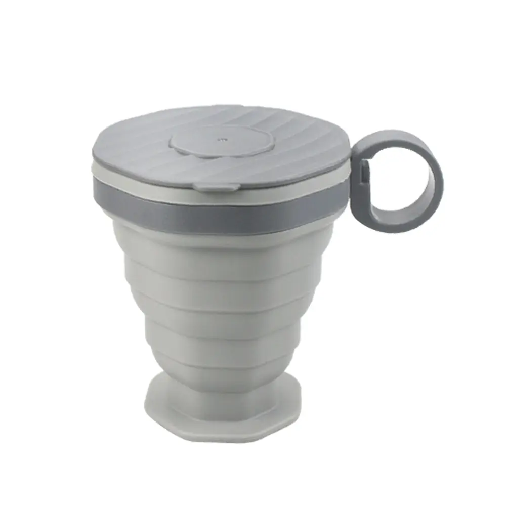 Compact and Portable Folding Travel Cup with Lid