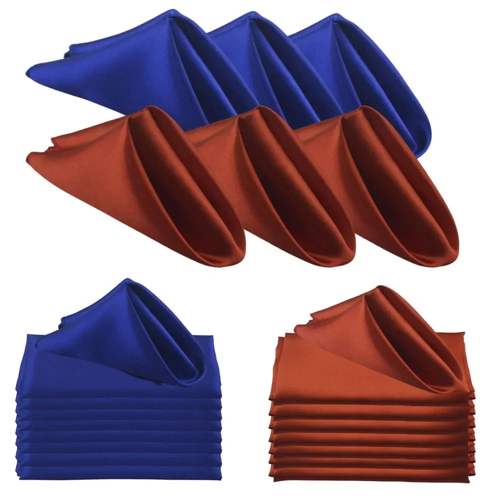 Elegant Satin Square Napkins - 50pcs, 17 Inch, for Weddings, Holidays, and Special Events
