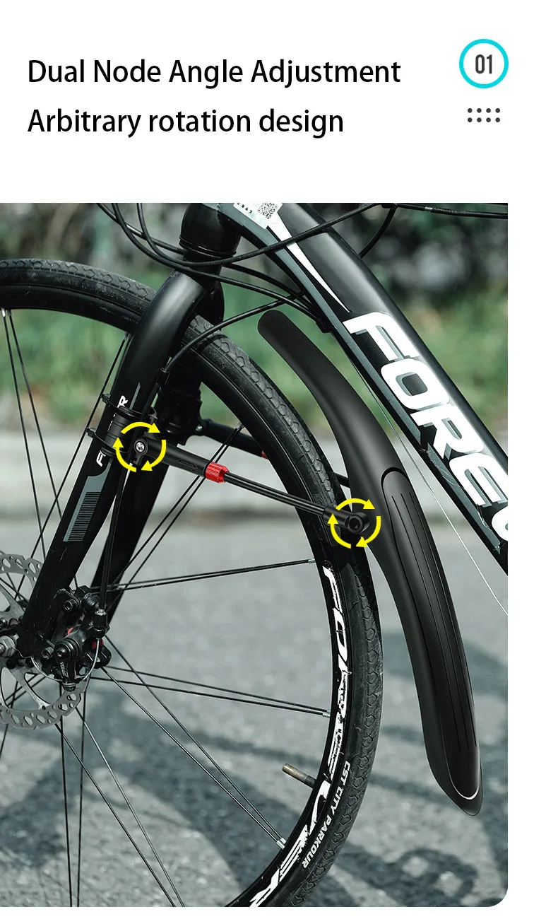 Description Picture 6 of itemMountain Bike Mudguard Bicycle Fenders Quick Release 26-29Inch Front Rear Tire Wheel MTB Bike Mud Guards Fender Bicycle Parts