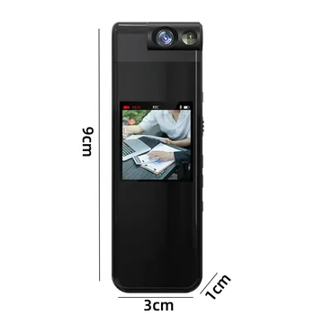 Mini telecamera 1080P 2K HD Body cam Portatile Piccolo videoregistratore digitale Polizia Visione notturna Videocamera in miniatura Bodycam da 1.3 pollici