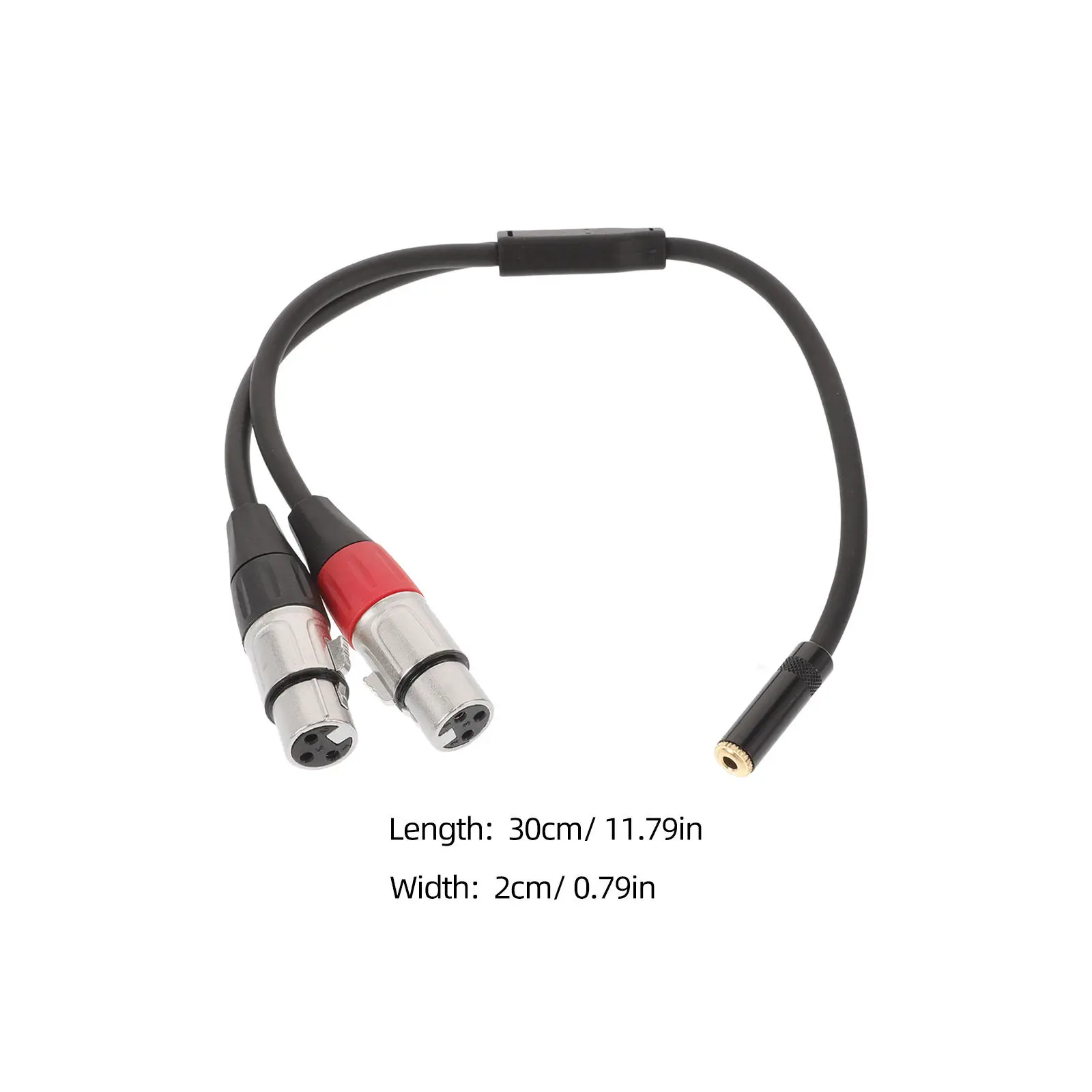 3.5mm 남성-듀얼 XLR 여성 오디오 케이블 0. 금도금 커넥터 이중 차폐 녹음용 선명한 사운드 신호 분배기