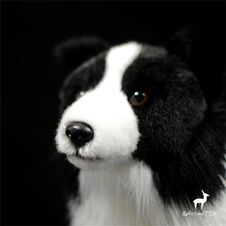 Фото Высококачественная аниме милая плюшевая овечья собака Border Collie плюшевые игрушки Реалистичные животные имитация Мягкая кукла Kawai игрушки подарки №5