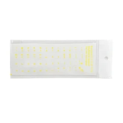 Korean Language Transparent Keyboard Lettering - Clear Stickers in 6 Vibrant Colors (Yellow)
