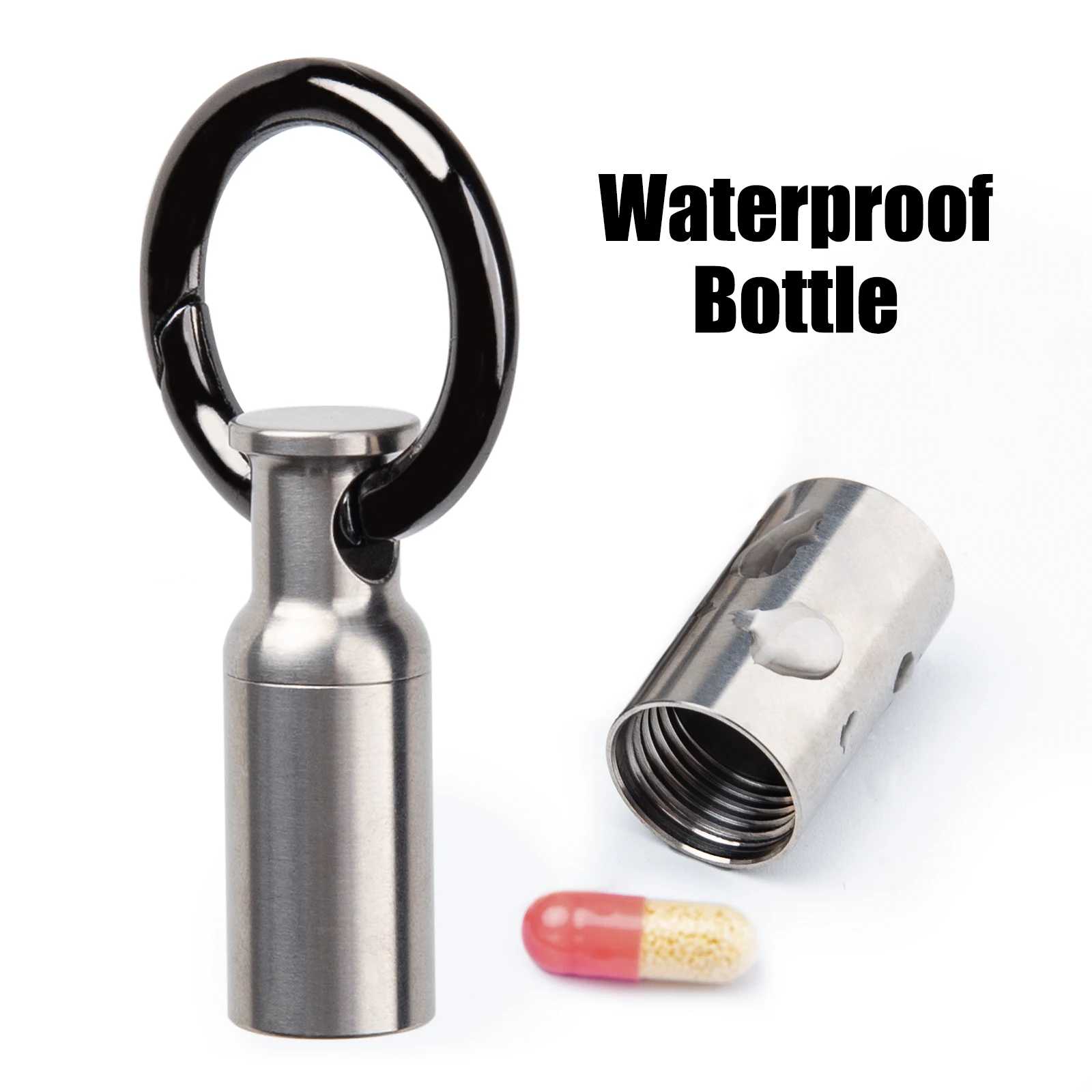 Mini Medicine Bottle Titanium Alloy Portable Pill Bottle Outdoor  Moisture-proof Waterproof Storage Bottle - AliExpress