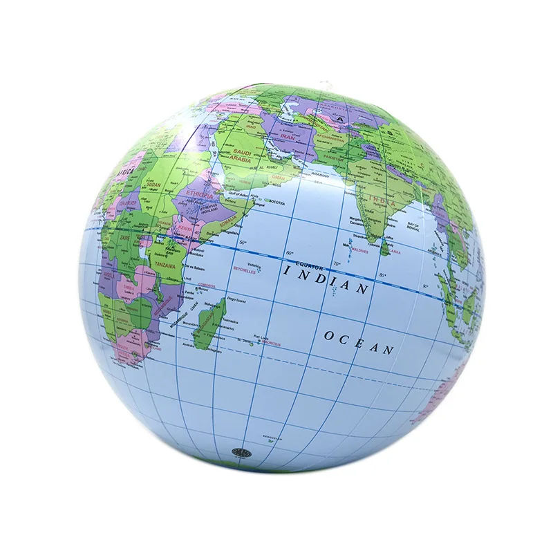 PVC 팽창식 글로브 세계 지구 바다 지도 풍선 교육 세트 키트, 어린이 영어 교육 자료 패션, 30cm