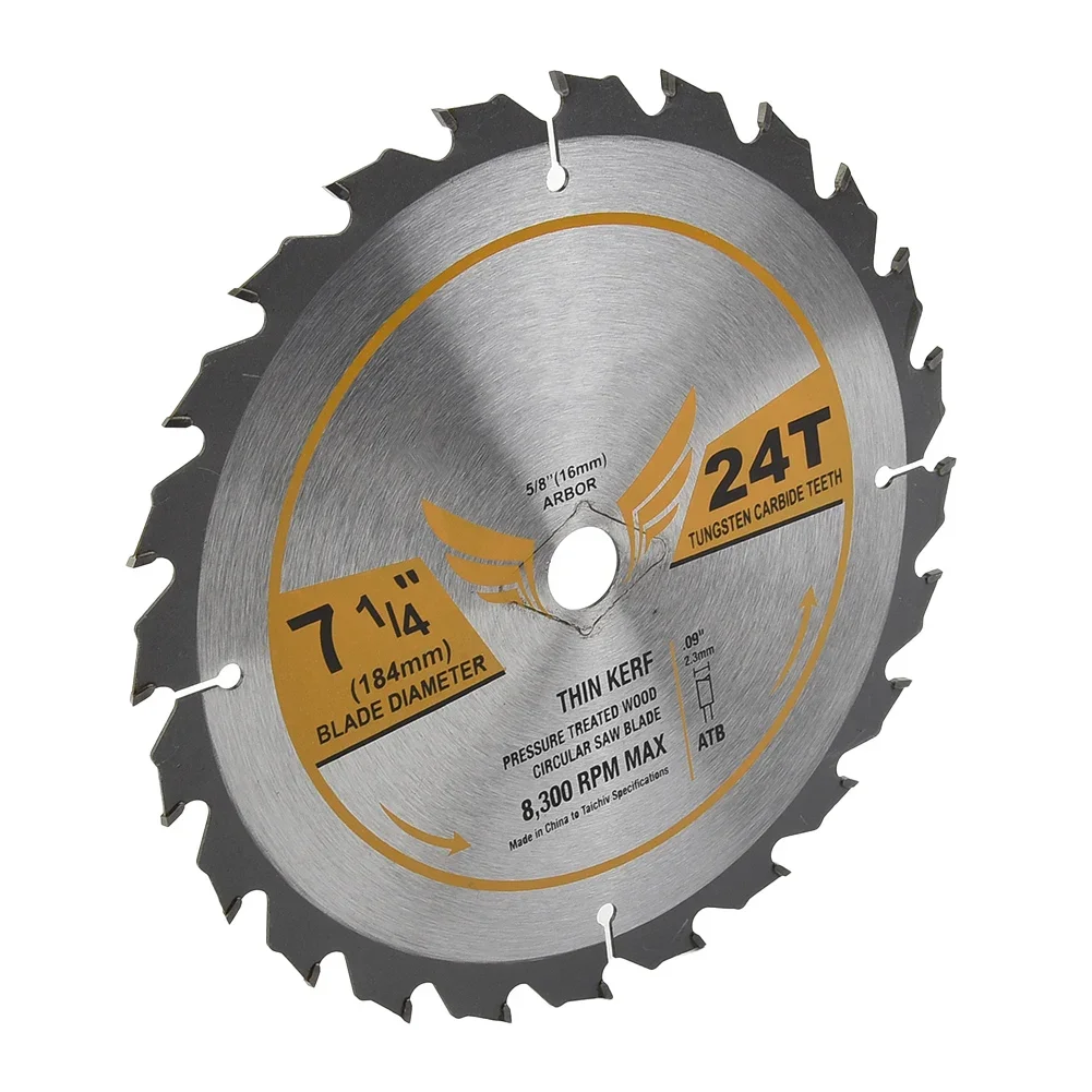 Circular Saw Blade Cutter Parts Framing Carbide Thin Kerf 7-1/4-Inch 24T For Woodworking Cutting Tool Accessories