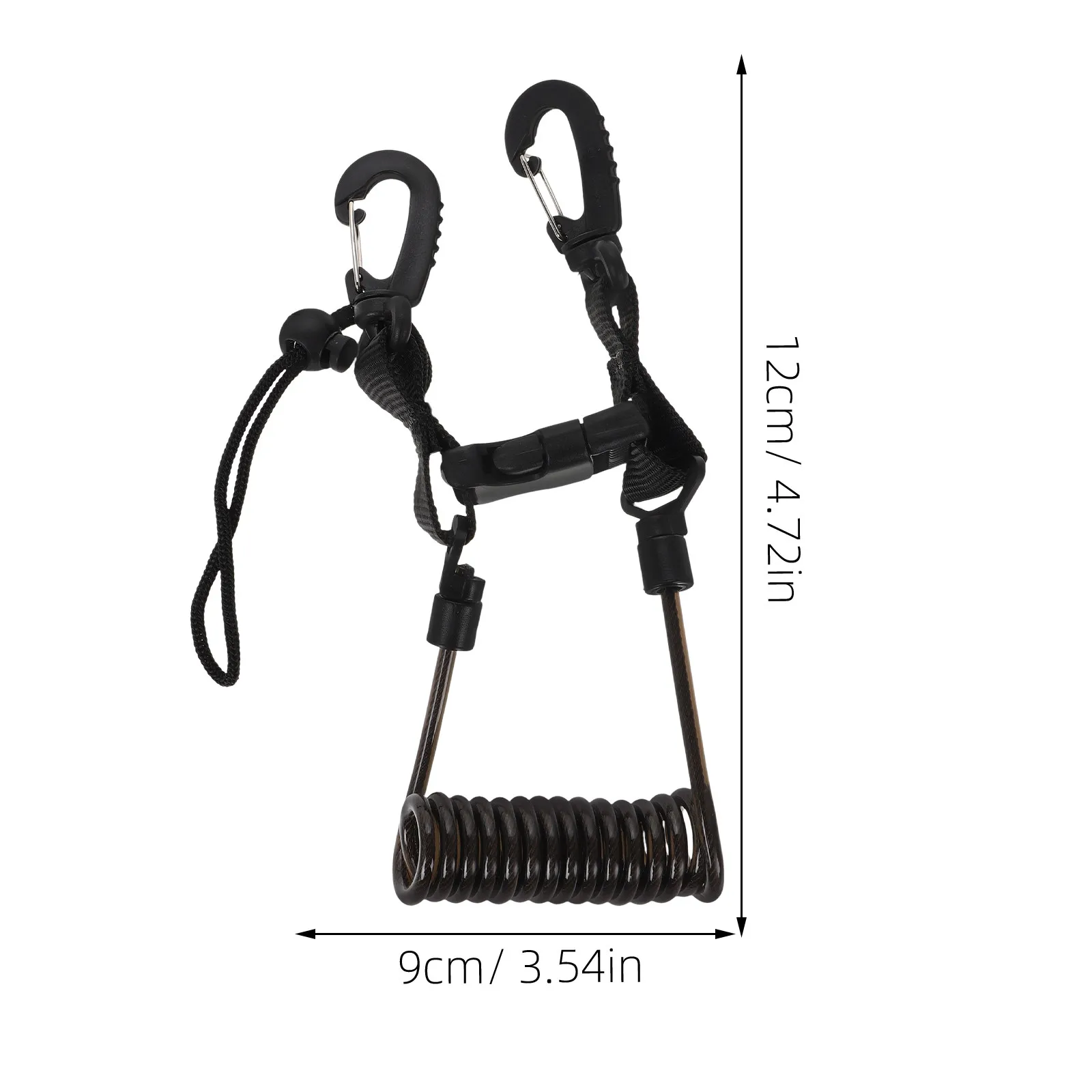 스쿠버 다이빙 카메라 끈 줄, 신축식 스프링 코일 디자인, 한 손 조작, 뛰어난 반동 성능, 다이빙 안전