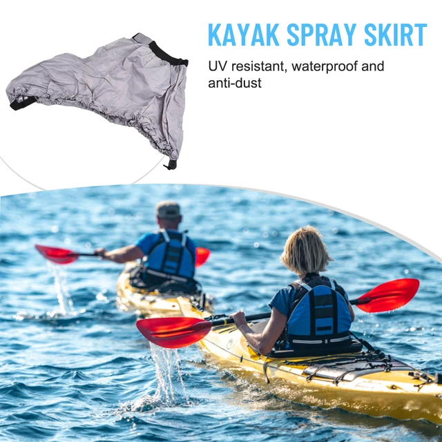 Copricockpit Impermeabile Per Kayak - Spraydeck Con Elastico A Sgancio Rapido, Taglia Blu L