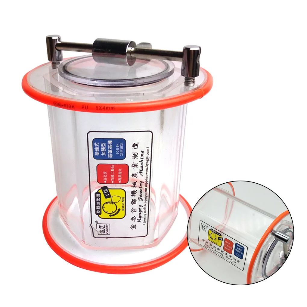 

Electric Polisher Drum Acrylic Jewelry Cracks Uneven Scratch Grinding Tumbler Drum Portable Jewellery Art Polishing