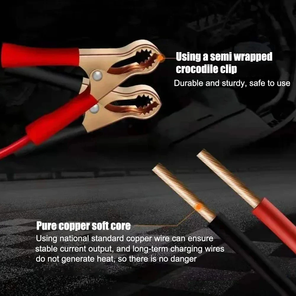 Kablo bağlantılarını gösteren akü şarj cihazı