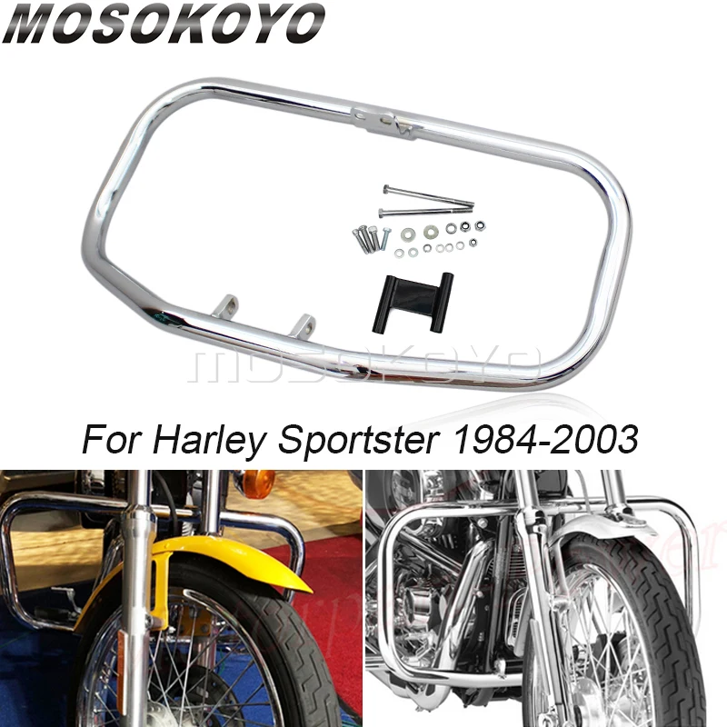 

Защита двигателя мотоцикла, полосы, бампер, защитные полосы для Harley XL Sportster 84-03 883R XLH 883 1200 Hugger Sport Custom