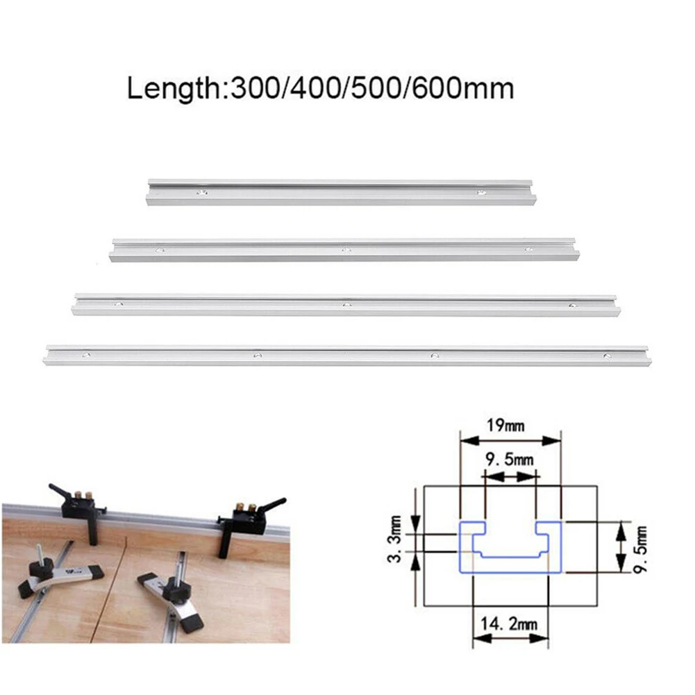 Aluminium Alloy T-slot Slide Track T-tracks Miter Track For Woodworking Saw / Router Table Workbench Tools 300-600mm woodworking tools woodworking tool miter track jig woodworking t track